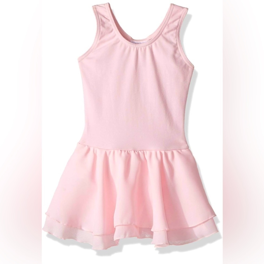 Capezio Flowy Dbl. Layer Skirt Tank Dress in Light  Pink Size S